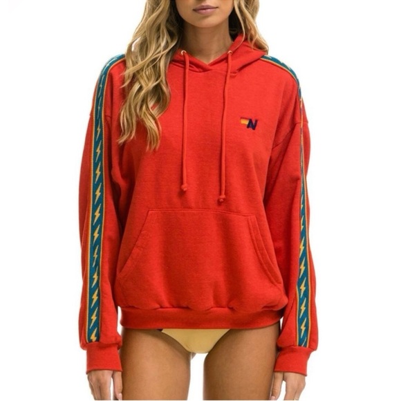 Aviator Nation Bolt Hoodie, Red Size XL - Picture 6 of 6
